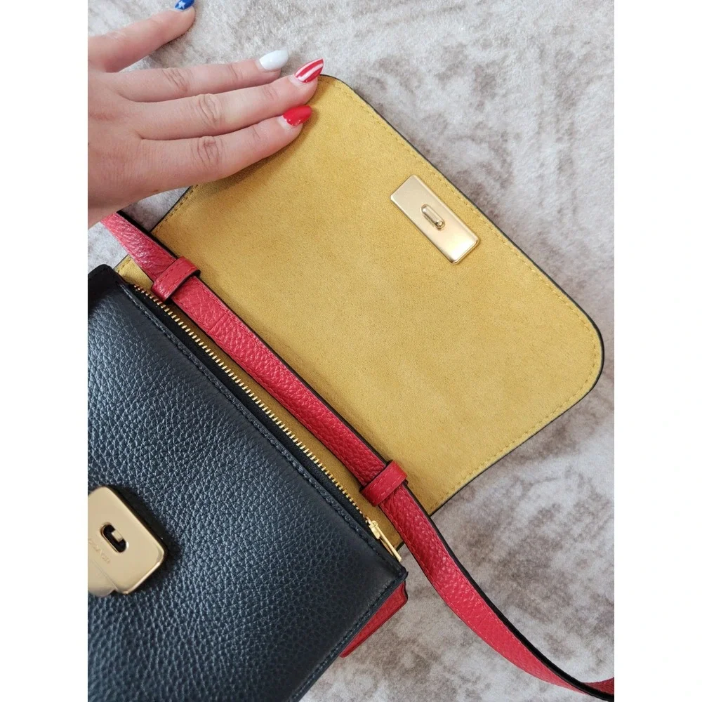 Coach Disney Keith Haring Riley Crossbody C6895 Mickey UFO Leather Bag